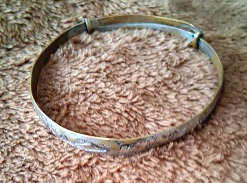 armband bangle vintage inscriptie silverby, Sieraden, Tassen en Uiterlijk, Armbanden, Gebruikt, Zilver, Ophalen
