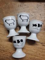 4 eierdopjes koe en schaap samen, Huis en Inrichting, Keuken | Servies, Ophalen of Verzenden, Overige stijlen, Overige typen
