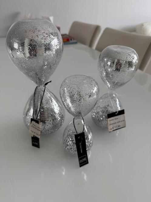 Zilver glitter zandlopers nieuwe 3 stuks, Huis en Inrichting, Woonaccessoires | Overige, Nieuw, Ophalen of Verzenden
