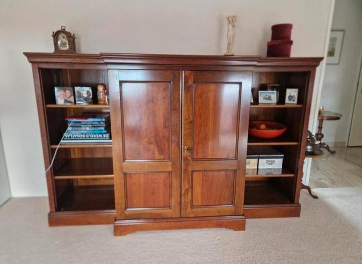 Mahonie (TV) kast, fabrikant Grange, Huis en Inrichting, Kasten | Dressoirs, Zo goed als nieuw, 200 cm of meer, 25 tot 50 cm, Overige houtsoorten