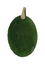 Jade nefriet grote 14k gouden ketting hanger vintage unisex
