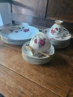 Roos borden gebakbordjes vintage, Antiek en Kunst, Ophalen
