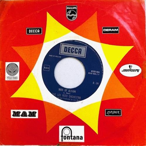 Les reed orchestra - Man of Action (tune radio noordzee), Cd's en Dvd's, Vinyl Singles, Gebruikt, Single, Pop, 7 inch, Ophalen of Verzenden