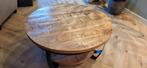 Mangohout salontafel - Rond, Huis en Inrichting, Tafels | Salontafels, Ophalen, Gebruikt, 50 tot 100 cm, Rond
