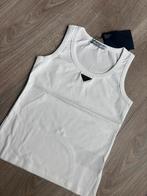 Witte top met Prada logo S M L, Kleding | Dames, Tops, Ophalen of Verzenden, Nieuw, Wit, Zonder mouw