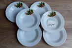 6 Vintage Pyrex JAJ Toscane groente diepe borden 21.5 cm, Huis en Inrichting, Keuken | Servies, Ophalen of Verzenden, Bord(en)