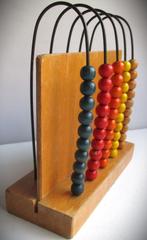 Telraam~Antiek Houten Telraampje met Kralen van hout, Antiek en Kunst, Ophalen of Verzenden