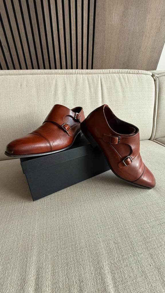 Floris van Bommel - gespschoenen cognac, Kleding | Heren, Schoenen, Zo goed als nieuw, Gespschoenen, Bruin, Ophalen of Verzenden