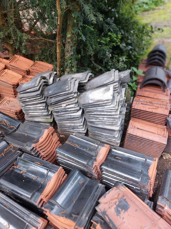 O.H .oud HollandseBlauwe Gesmoorde Dakpannen - Mooie Partij!, Doe-het-zelf en Verbouw, Dakpannen en Dakbedekking, Gebruikt, Dakpannen