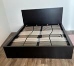 Ikea twee personen bed, Huis en Inrichting, Ophalen, Zwart, Tweepersoons, Zo goed als nieuw