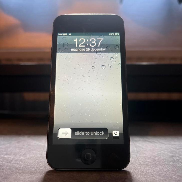 iPhone 5 Zwart - 64GB - iOS 6/8 (Dualbooter), Telecommunicatie, Mobiele telefoons | Hoesjes en Frontjes | Apple iPhone, Zo goed als nieuw