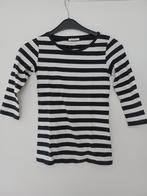 Zwart witte streep top Pieces - maat XS 34, Zwart, Ophalen of Verzenden, Korte mouw, Maat 34 (XS) of kleiner