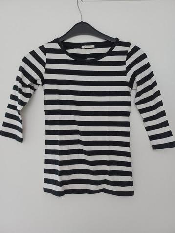 Zwart witte streep top Pieces - maat XS 34 beschikbaar voor biedingen