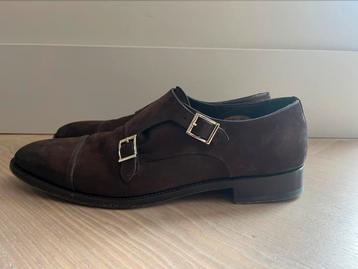 Santoni donkerbruine suède herenschoenen mt 10 1/2 beschikbaar voor biedingen