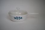 vintage pyroflam Pf-30-B steelpan glas blauw glaskeramiek, Huis en Inrichting, Ophalen of Verzenden, Zo goed als nieuw, Glas, Overige typen