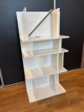 Wand/boekenkast wit hoogglans 
