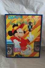 Mickey Mouse Dance Crazy vintage poster #11484 in lijst 1992, Ophalen of Verzenden, Mickey Mouse, Zo goed als nieuw, Plaatje of Poster