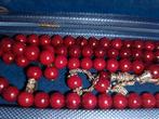 Rode Gebedsketting / Rozenkrans, Ophalen of Verzenden, Gebruikt, Rood, Overige materialen