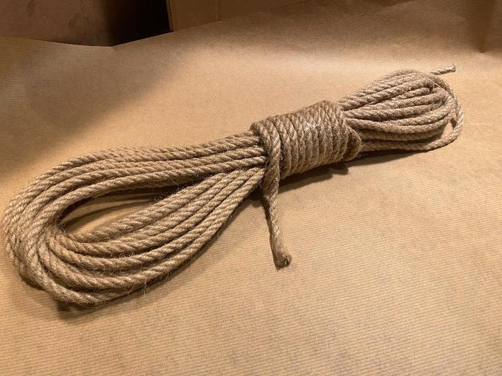 TOUW JUTE 10mm lengtes a 10mtr/3-strengs, Watersport en Boten, Accessoires en Onderhoud, Nieuw, Ophalen