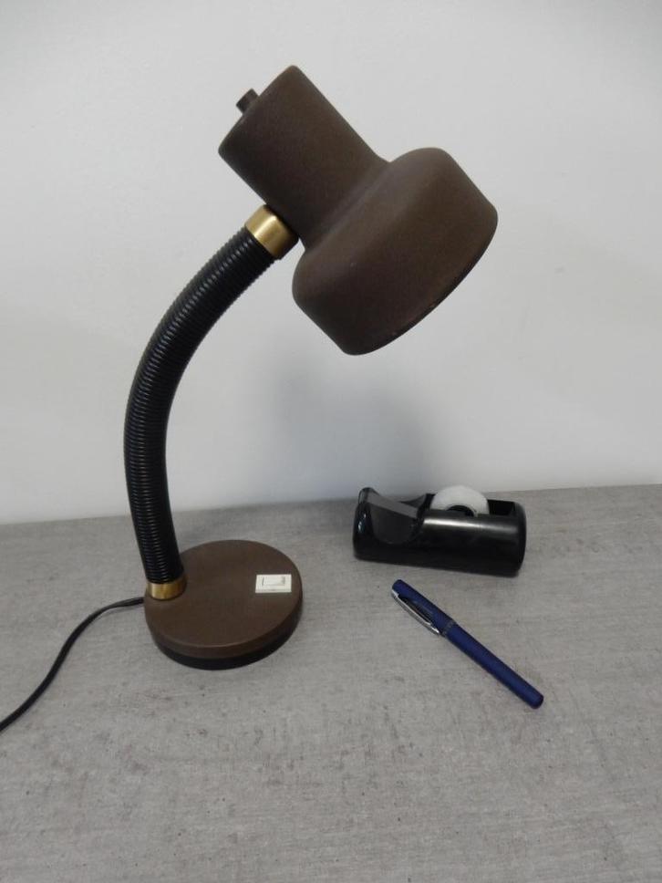 Hala Bureaulamp jaren 70 / 80, Huis en Inrichting, Lampen | Tafellampen, Zo goed als nieuw, Minder dan 50 cm, Metaal, Ophalen of Verzenden