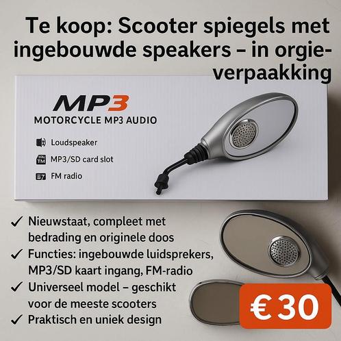 Scooter spiegels met speakers - Nieuw in beschadigde doos, Fietsen en Brommers, Brommeronderdelen | Scooters, Nieuw, Overige merken