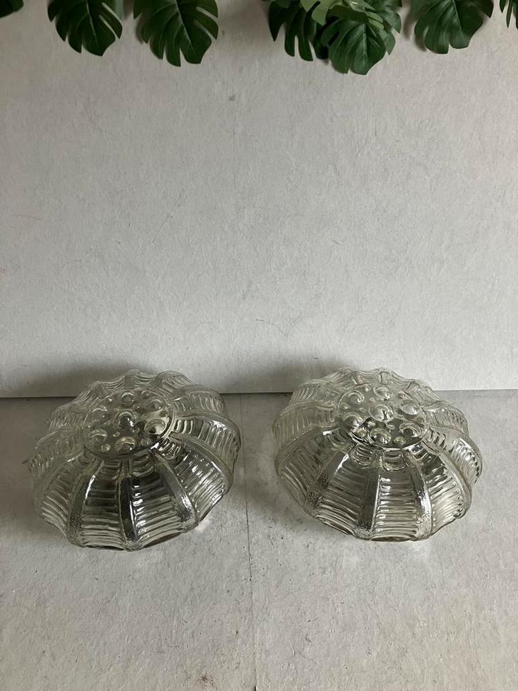 Vintage RZB Leuchten flush-mount plafondlamp, Helena Tynell, Huis en Inrichting, Lampen | Plafondlampen, Gebruikt, Glas, Ophalen of Verzenden