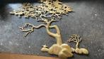 Vintage messing wandsculptuur, Antiek en Kunst, Ophalen of Verzenden, Koper