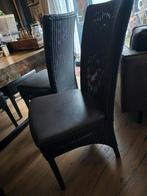 6 Originele Loom Eetkamerstoelen, Huis en Inrichting, Stoelen, Ophalen, Gebruikt, Vijf, Zes of meer stoelen, Riet of Rotan
