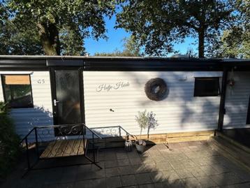 Moderne stacaravan te koop in Drenthe op park met zwembad