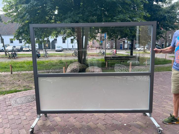 Windscherm, Tuin en Terras, Schuttingen, Zo goed als nieuw, Aluminium, 1 tot 2 meter, Minder dan 3 meter, Ophalen