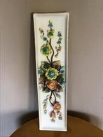 Vintage retro Keramiek Bloemen Wanddecoratie, Ophalen of Verzenden, Zo goed als nieuw