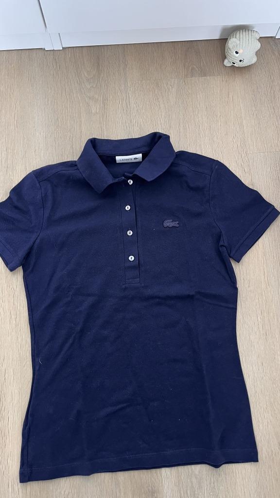 Lacoste navy slim fit polo maat 34, Kleding | Dames, T-shirts, Zo goed als nieuw, Maat 34 (XS) of kleiner, Blauw, Korte mouw, Ophalen of Verzenden