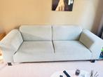 Bank Goossens blauw groen, Huis en Inrichting, Banken | Sofa's en Chaises Longues, Ophalen, 75 tot 100 cm, Zo goed als nieuw, Stof