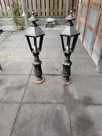 Twee gietijzeren lantaarn, Tuin en Terras, Buitenverlichting, Ophalen, Gebruikt, Minder dan 50 watt, Netvoeding