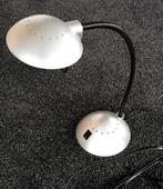 Fraaie grijs/brushed metalen burolamp (halogeen verlichting), Ophalen of Verzenden, Gebruikt