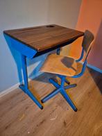 Vintage Schoolbank met Stoel, Ophalen, Gebruikt, Bureau