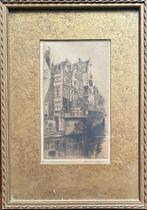 Henricus Tak - Grimburgwal Amsterdam - Ets, Ophalen of Verzenden