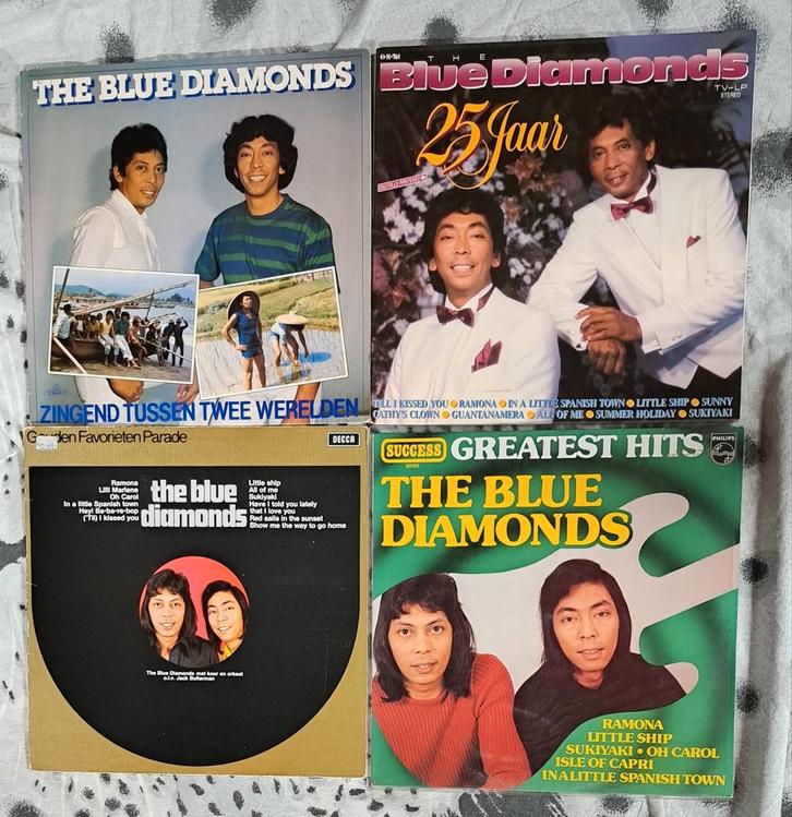 4x LP van The Blue Diamonds, Cd's en Dvd's, Vinyl | Pop, Gebruikt, Ophalen of Verzenden