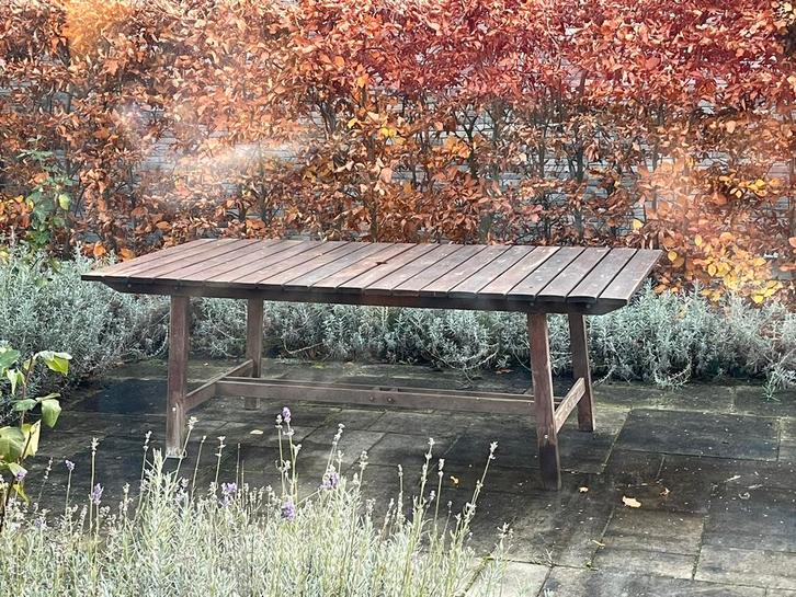Ikea Tuintafel - Stevig en Praktisch!, Tuin en Terras, Tuintafels, Gebruikt, Rechthoekig, Hout, Ophalen