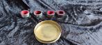 Vintage Servetringen Set met Dienblad, Ophalen of Verzenden, Gebruikt, Rond, Metaal