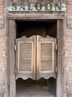 Saloon deuren fotobehang, Bar behang *Fotobehang4you, Verzenden, Minder dan 10 m²