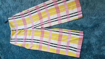 Topshop broek roze geel wit culotte 36 / S  als nieuw beschikbaar voor biedingen
