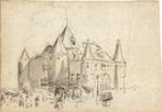 Willem Bastiaan Tholen krijttekening "De Waag", met verso, Antiek en Kunst, Ophalen