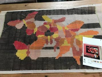 Groot Smyrna stramien vintage / retro wandkleed (Excl wol) beschikbaar voor biedingen