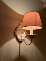 Wandlampje wit met roze kap Clayre & Eef, Ophalen of Verzenden, Zo goed als nieuw, Hout