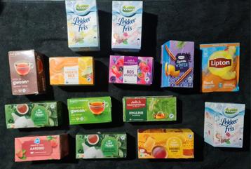14 pakjes thee verschillende soorten  beschikbaar voor biedingen