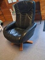 Relax fauteuil leer zwart., Huis en Inrichting, Fauteuils, Ophalen, Zo goed als nieuw, Leer, 50 tot 75 cm