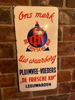 Zeldzaam Emaille Bord Friesche Kip Langcat Bussum, Antiek en Kunst, Ophalen of Verzenden