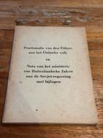 Proclomatie van den Führer, Verzamelen, Militaria | Tweede Wereldoorlog, Ophalen of Verzenden, Landmacht, Nederland, Boek of Tijdschrift