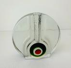 Glazen solifleur helder bulls eye rood Walther Design 3800-g, Ophalen of Verzenden